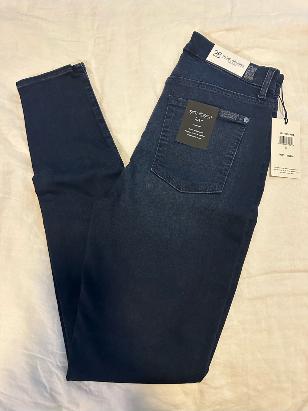 7 For All Mankind Skinny Jeans - Dark Blue